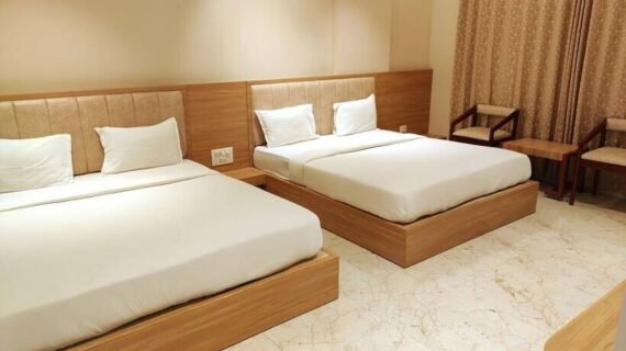 Comfortable beds at Sagar Darshan Guest House Somnath